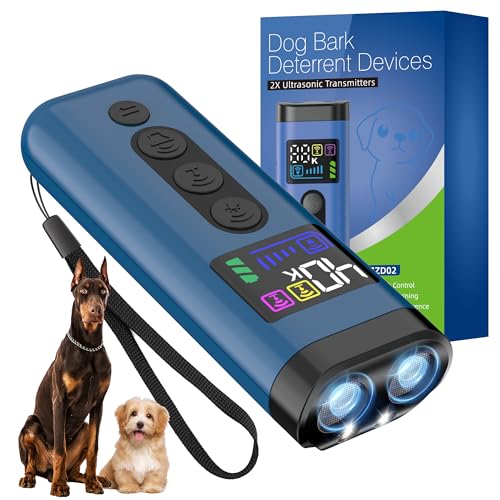 Dog Bark Deterrent Device, 65 FT Range,3X Ultrasonic Bark Deterrent Device & Ultrasonic Dog Trainer...