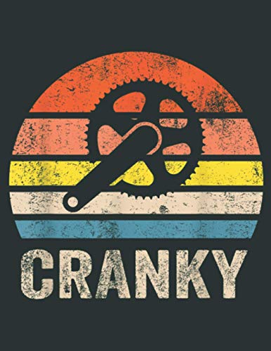 Cranky Vintage Sun Funny Bicycle Lovers Cycling Cranky: Daily Notebook - Large size 8.5 x 11 inches, 100 Pages