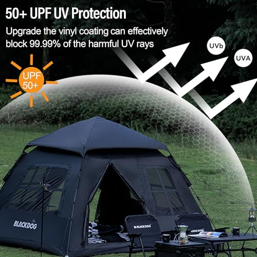 Carpa portátil windhike Blackdog para 2-4 personas negra miniatura 3