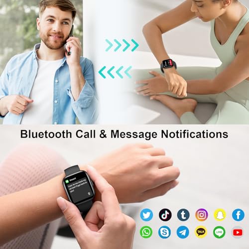 Reloj Inteligente Mujer Hombre con Bluetooth Llamada, 1.85" HD Smartwatch con Pulsómetro/Podómetro/Monitor de Sueño, 115+ Modos Deportes Pulsera Actividad Impermeable IP68 para Android iOS 3 Reloj Inteligente Mujer Hombre Con Bluetooth Llamada, 1.85" Hd Smartwatch Con Pulsómetro/podómetro/monitor De Sueño, 115+ Modos Deportes Pulsera Actividad Impermeable Ip68 Para Android Ios