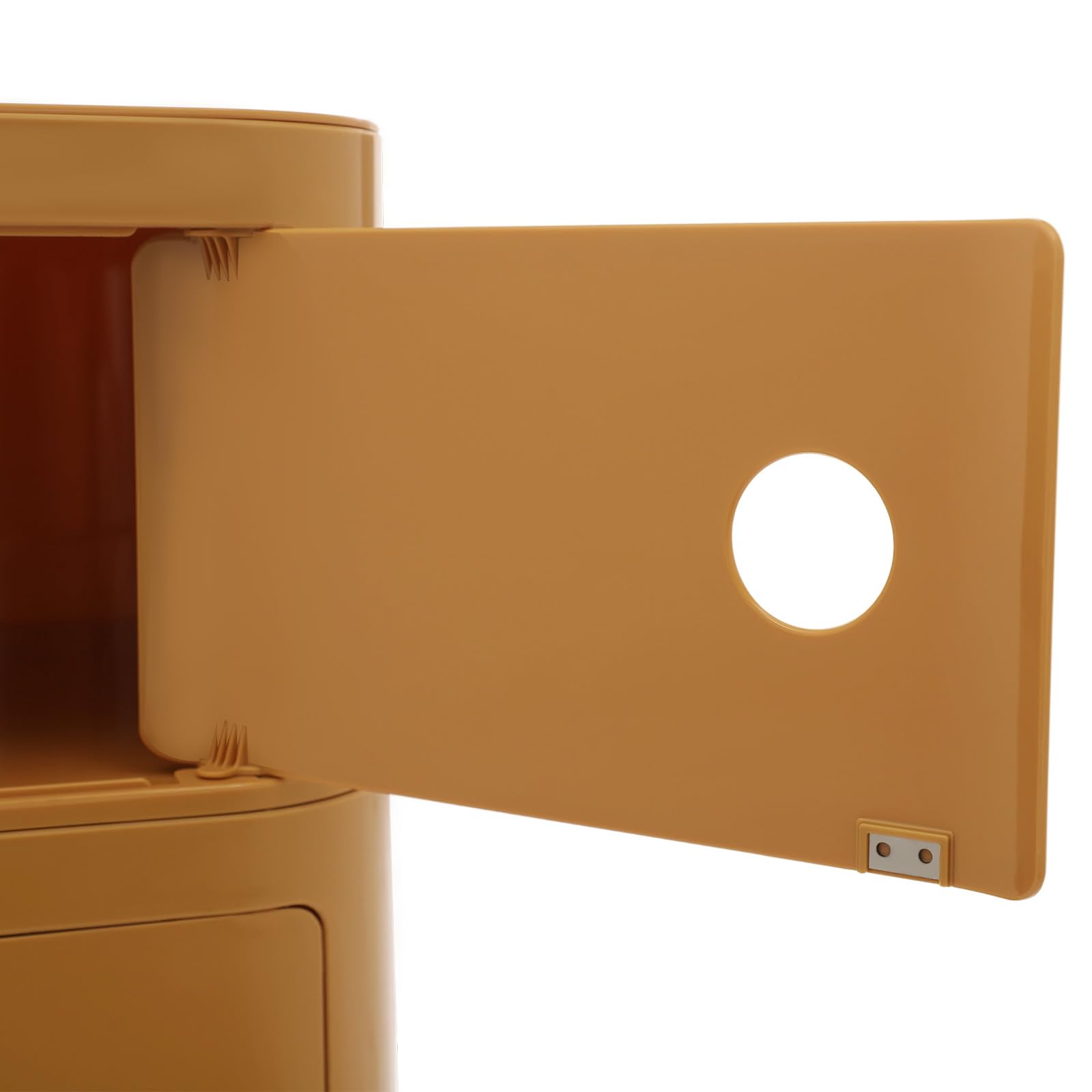 Cassettiera arrotolabile con 3 cassetti, armadietto sotto scrivania, armadietto da ufficio con ruote, per ufficio e casa (giallo zenzero)