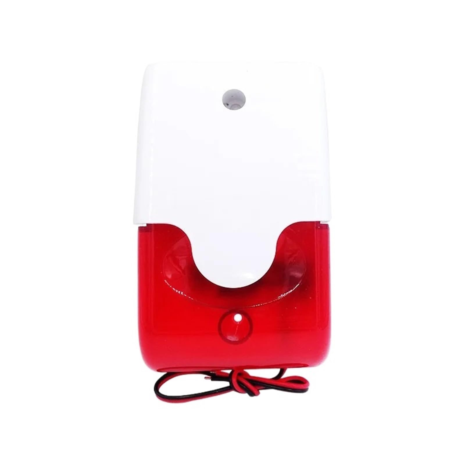 HH-103 Mini Strobe Siren Indicator Light Sound Alarm lamp Flashing Light red 12V 24V 220V Wired 110DB(220V Red)