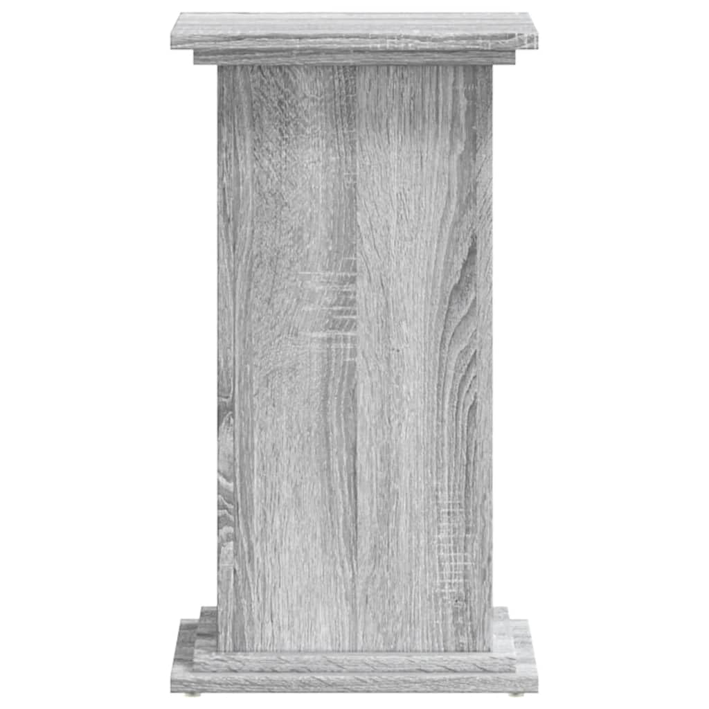 Pflanzenständer Grau Sonoma 33x33x60 cm, stabile Pflanzensäule aus Holzwerkstoff, moderner Blumenhocker und Deko-Säule für den Innenbereich, Belastbar bis 60 kg