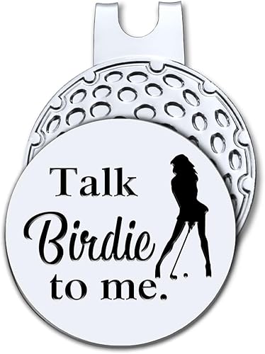 Marcador de pelota de golf Talk Birdie to Me con clip magnético para sombrero, divertidos accesorios de golf y regalos de golf para mujer, mamá,
