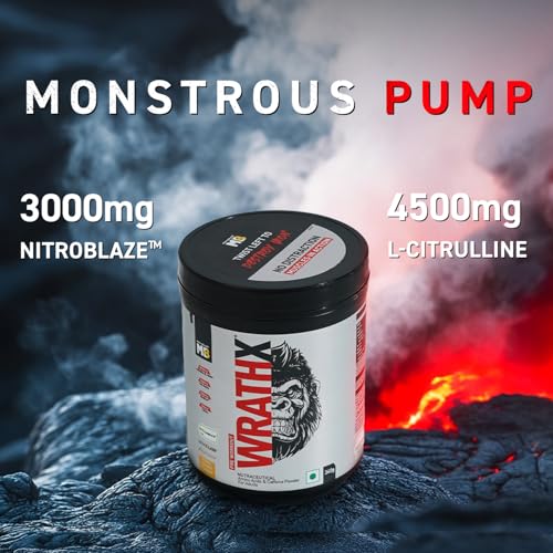 Image of MuscleBlaze Pre Workout WrathX Powder, Mango Mayhem (20 Servings, 340g) | With Creapure, NitroBlaze & BioPerine
