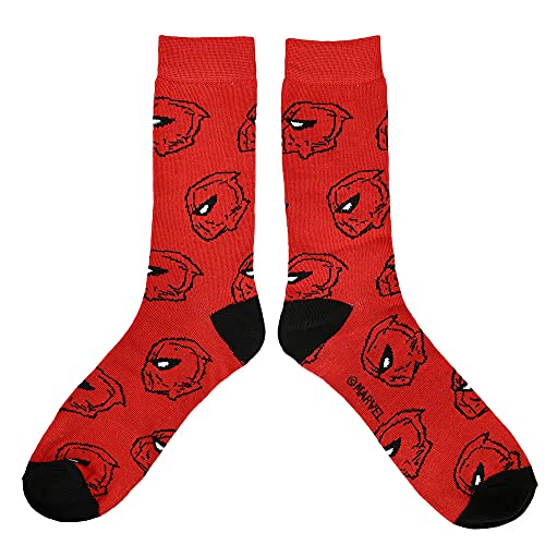Bioworld Marvel Comic Book Deadpool Superhero 3 Pack Mens Crew Socks One Size4