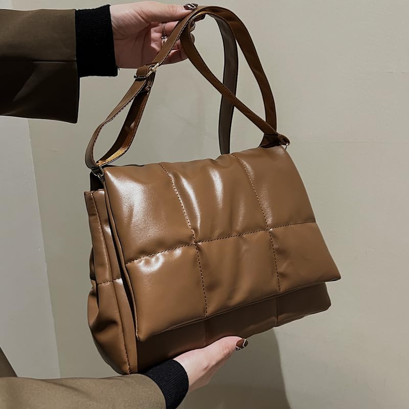 Trendy Checkered Shoulder Bag for Women - Stylish Crossbody Bags for Commute, Travel & Casual