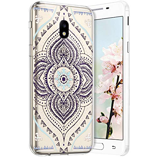 Robinsoni Case Compatible with Samsung Galaxy J330 Transparent Crystal Case Soft Silicone TPU Case Glossy Gel Rubber Cover Clarity Ultra Thin Cover Buhhda Flower Cover for Galaxy J330