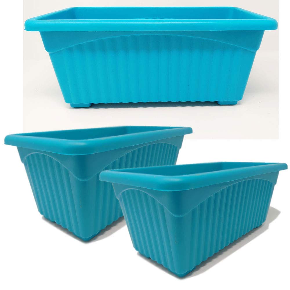 Abasr Plastic Rectangular Planter, Sky Blue, 14 Inch, 3 Pieces (B08H2FHGSV) Amazon Price History, Amazon Price Tracker