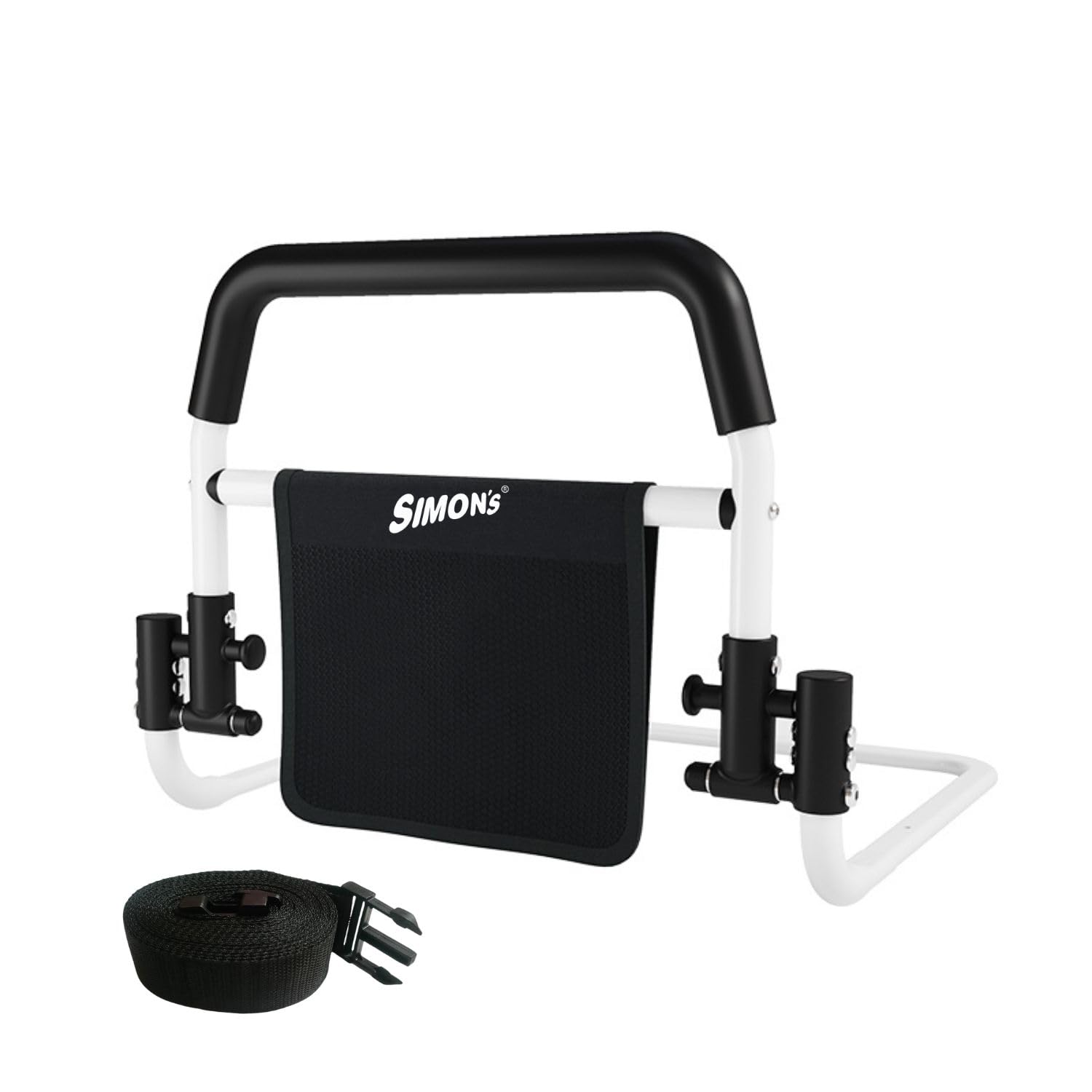 Simon's Foldable Steel bedrail with Foam Grips and Storage Pouch for Bed Side Railing of Elderly and Adult Bed Safety Grab bar-image-12