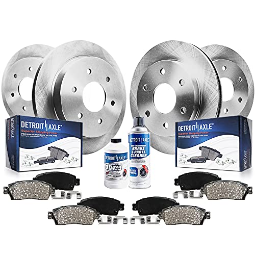 Image of Detroit Axle - Brake Kit for INFINITI QX56 Nissan Armada Titan Brake Rotors Ceramic Brakes Pads Front and Rear Replacement: 12.60 inch inch Front and Rear Rotors
