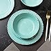 Melamine Dinnerware set,Service for 4(12pcs),Plates and Bowls Set for Outdoor and Indoor Use, Unbreakable, Dishwasher Safe,Blue