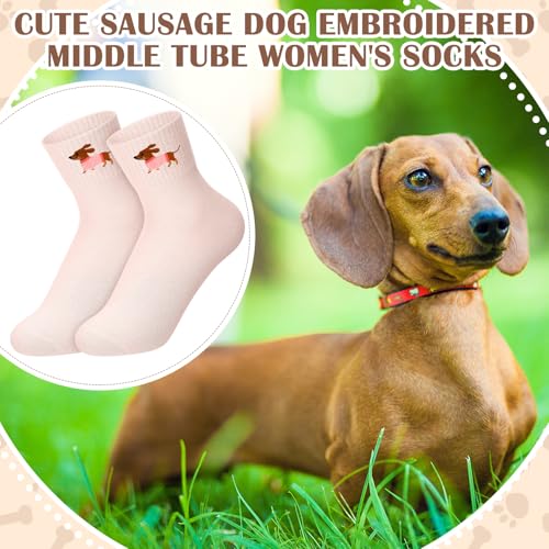 Image of Eurzom 10 Pairs Socks Womens Crew Elastic Ankle Length Cotton Socks Aesthetic Cute Lightweight Low Cut Gifts for Women