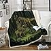 RKZM Dinosauro Sherpa Coperta da tiro Copriletto Stampato giurassico per Bambini Stegosauro Coperta di Peluche Ragazzi Cartone Animato Biancheria da Letto Coperta in Pile 150 * 200cm