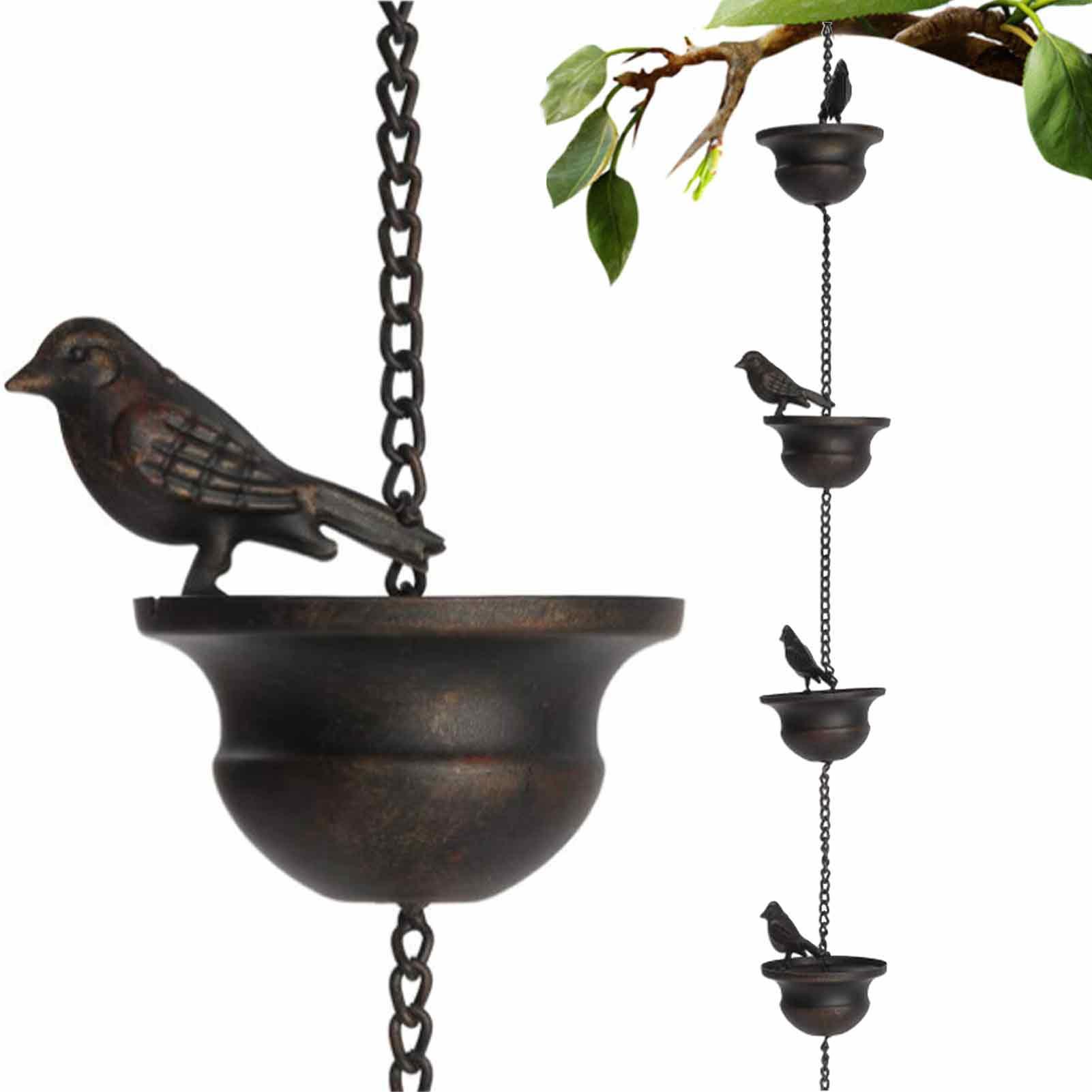 Cadena Lluvia,Cadena De Agua De Lluvia,Cadena De Lluvia De Pájaros De Hierro,Cadena De Lluvia Para Canalones,decoración De Cadena De Lluvia,Cadena De Lluvia De Metal Colgante Hermoso Diseño De Pájaro