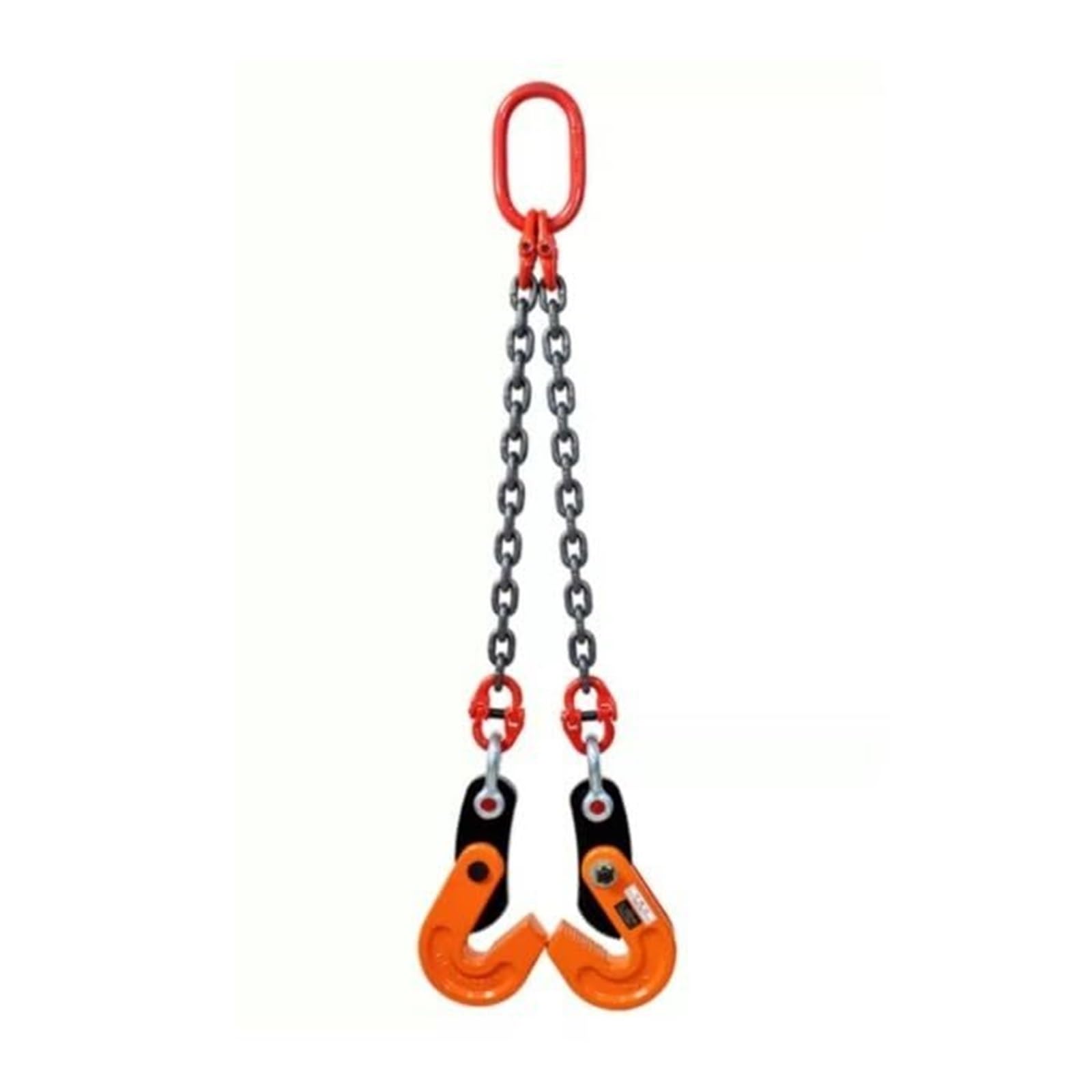 Luercher 1M Double Chain Lifting Clamp Horizontal Plate Lifting Clamp Chain Sling With Grab And Sling Hook Removable Chains, For Transporting(2.5T)