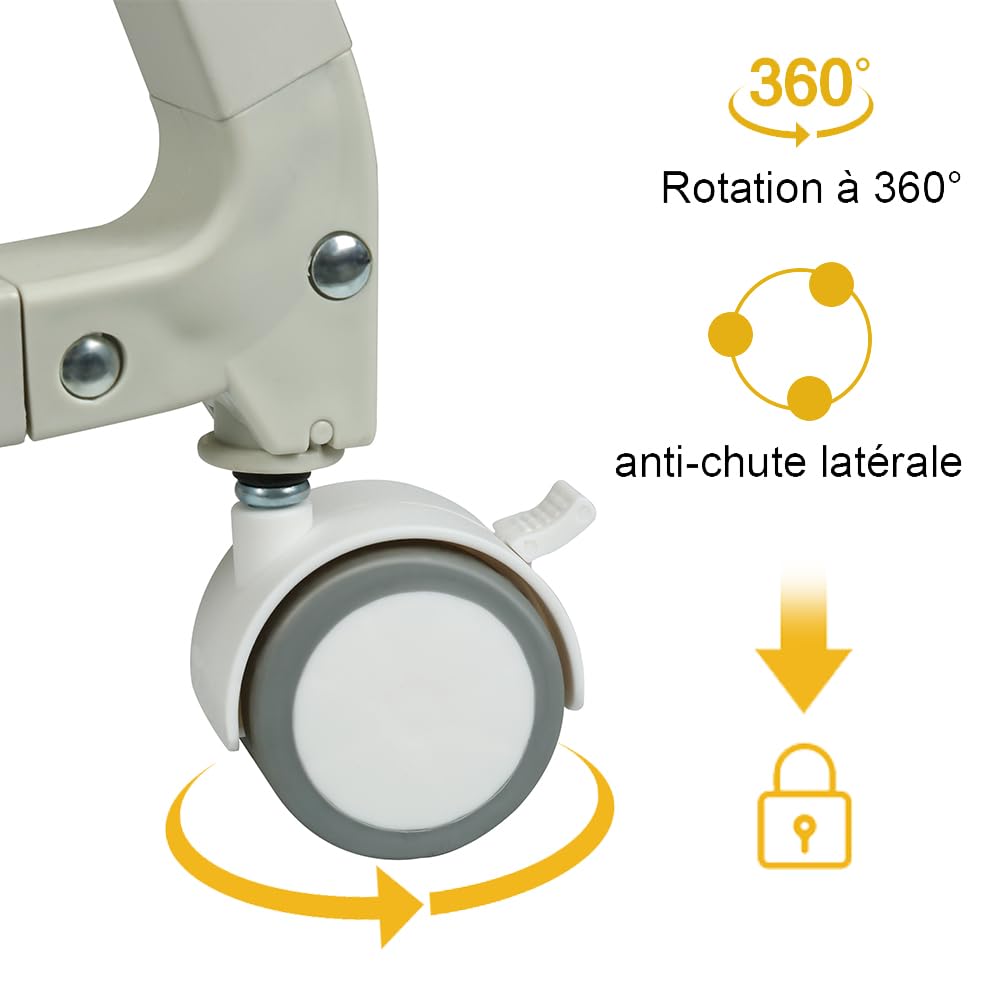 Berceau Cododo pour Bébé 3 en 1, Réglable en Hauteur et Inclinaison, avec Matelas Moelleux et Moustiquaire, 4 Roues, 1-36 Mois Kaki 50x91x68-81cm