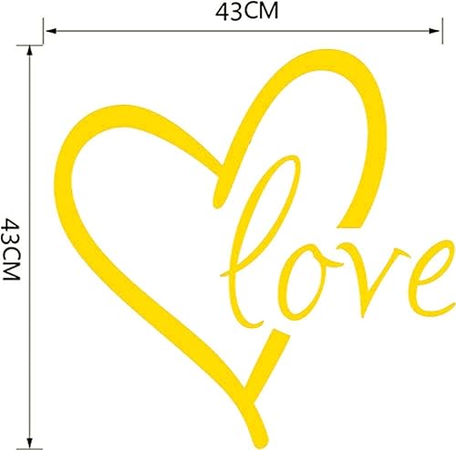 BIBITIME CalcomanĂa de vinilo de pared de 16.93 x 16.93 pulgadas, diseño de corazĂłn amarillo para habitaciĂłn de niños, bebĂ©, guarderĂa, decoraciĂłn BIBITIME CalcomanĂa de vinilo de pared de 16.93 x 16.93 pulgadas, diseño de corazĂłn amarillo para habitaciĂłn de niños, bebĂ©, guarderĂa, decoraciĂłn