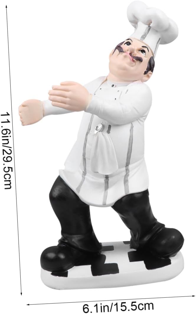 Alipis European Style Resin Chef Figurine for Desktop Home and Restaurant image 2