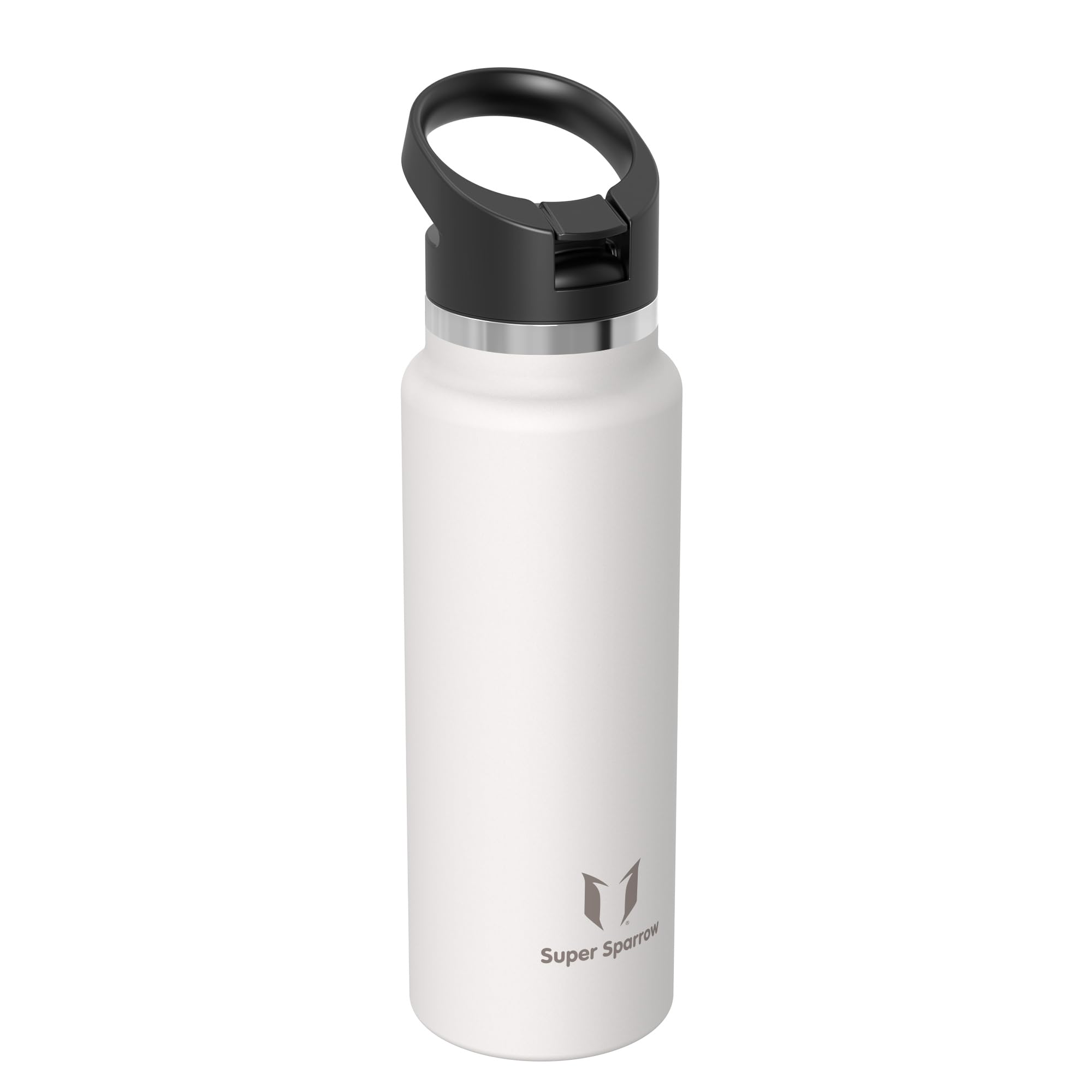 Super Sparrow Borraccia Termica - 500ml, 750ml, 1000ml, 1.2L, 1.5L- SwivelSip Inox Bottiglia - Senza BPA Borracce Termiche, Borraccia Ergonomica per Bambini, Sportiva, Bici, Campeggio, Palestra