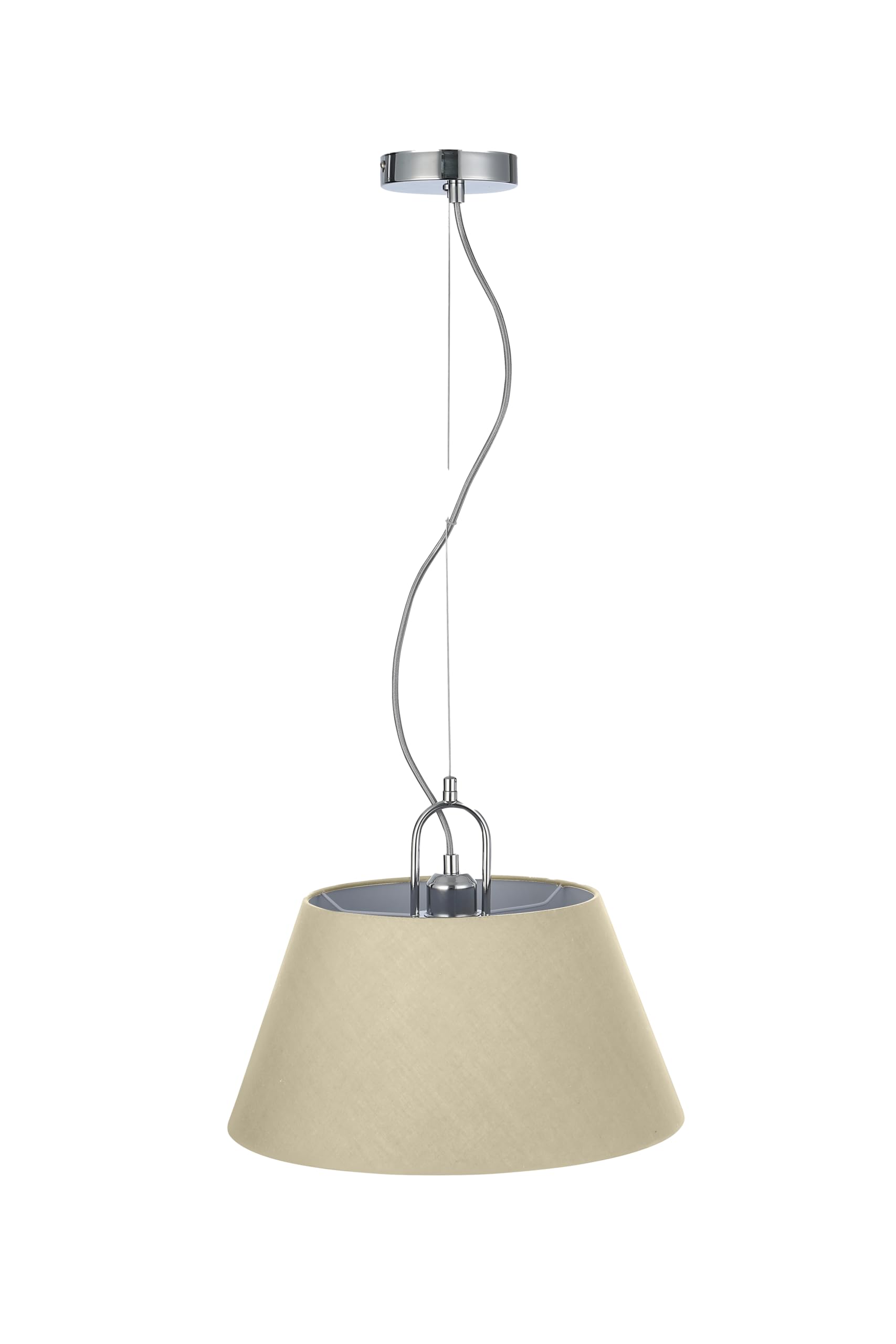 Lampe de salon Kasel suspension Ø 60 cm crème grand plafonnier table