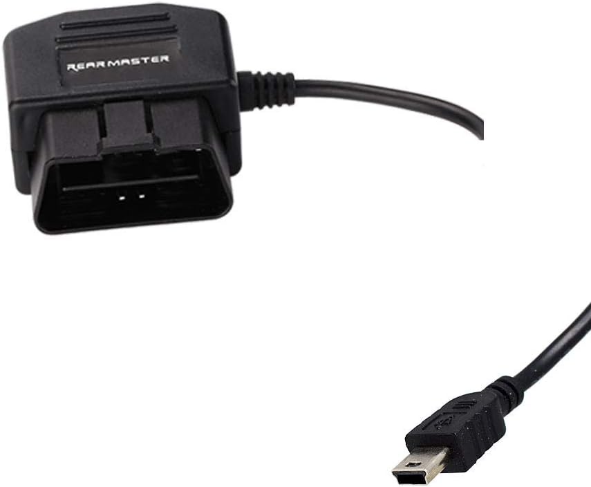Universal OBD Power Cable for Dash Camera,24 Hours Surveillance/Acc Mode with Switch Button(Mini USB Port)