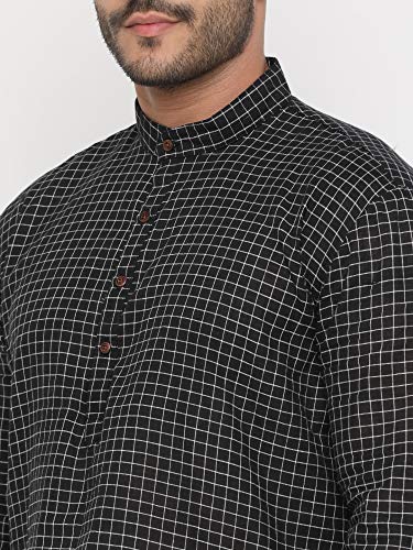 Image of SHOWOFF Men`s Cotton Checks Slim Fit Kurta