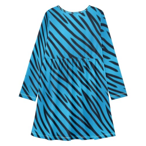 Toddler Girl Long Sleeve Dresses Ribbed A-Line Soft Fall Outfits for Girls 3-11Years2