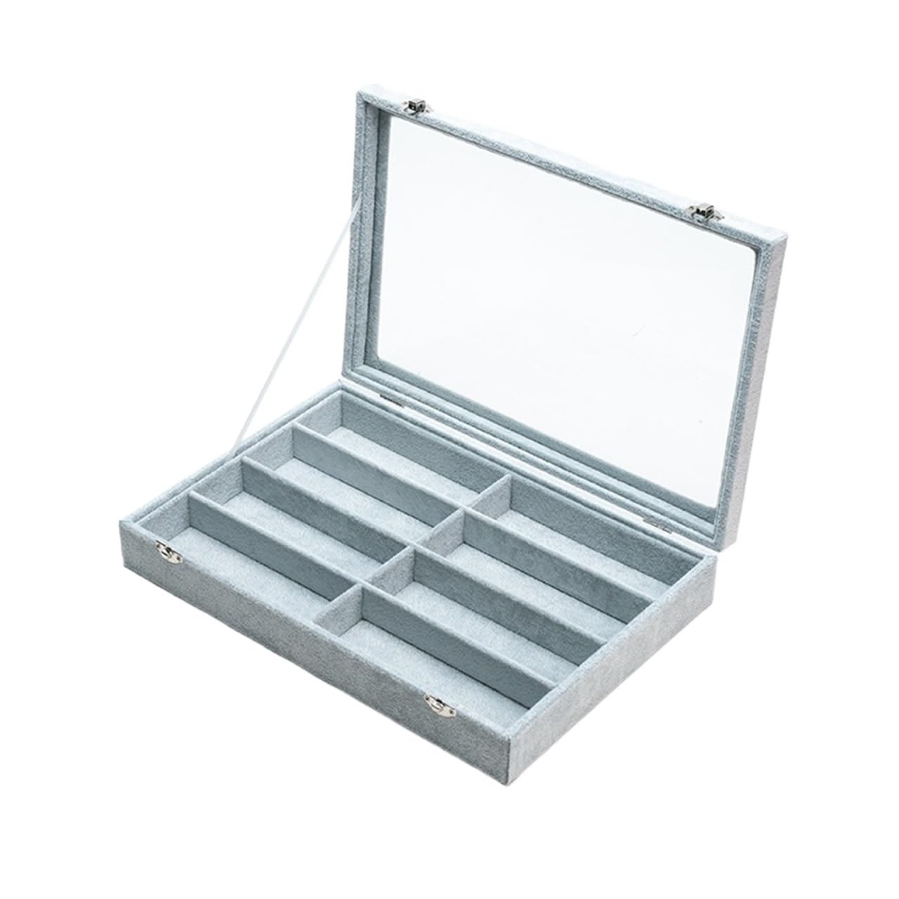 Organizer na Okulary Przeciwsłoneczne 8-slotowy Organizer Na Okulary Przeciwsłoneczne, Uchwyt Korekcyjne Z Pokrywką idealny prezent(Grey)