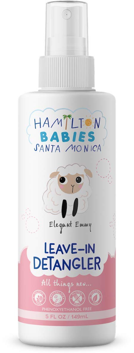HAMILTON BABIESElegant Emmy Leave-In Detangler - Baby Detangler - 5 fl oz / 149 mL - Natural, Hypoallergenic, Moisturizing, Softens and Strengthens Difficult-to-Manage Hair, Eliminates Frizz