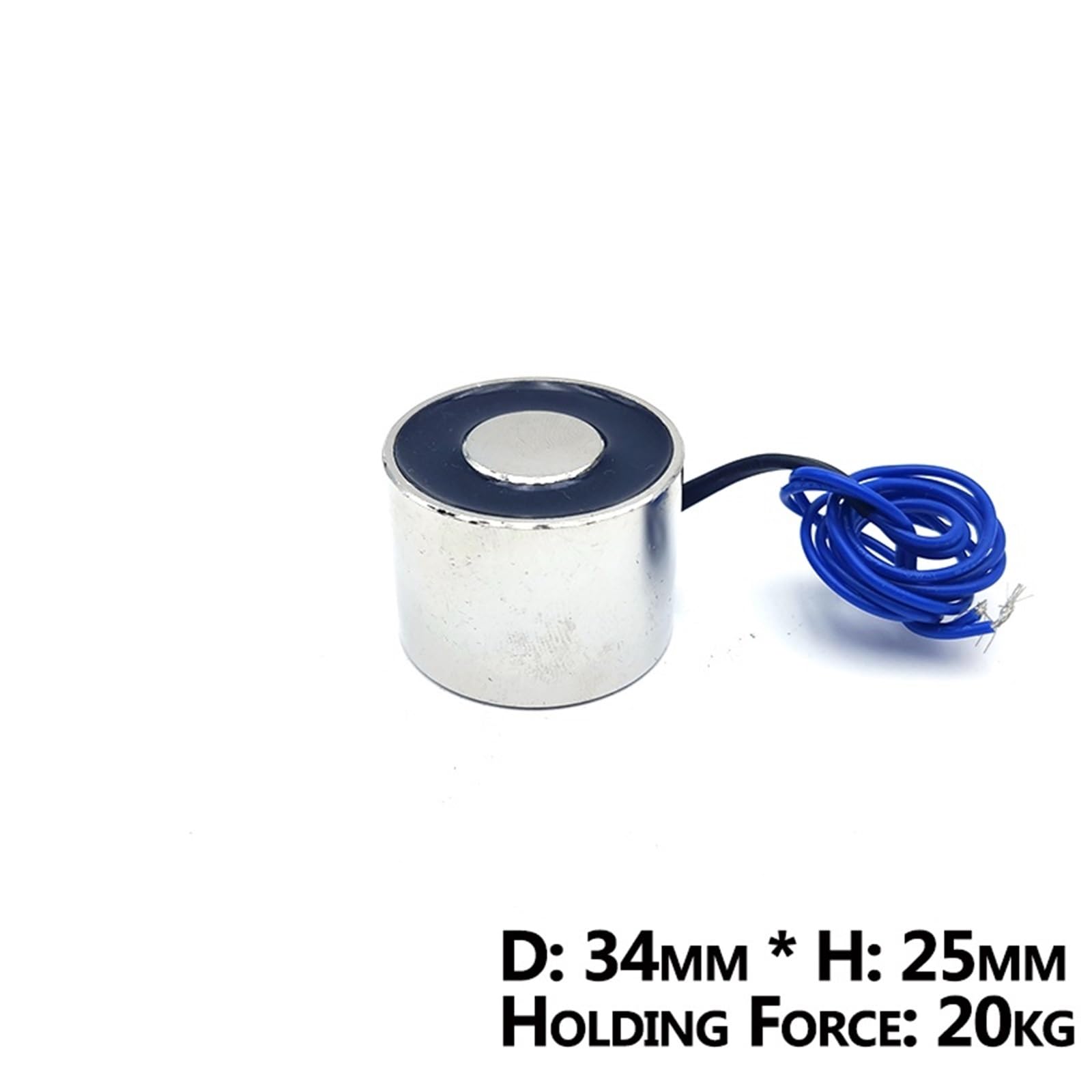 34/25 DC 24V Elettromagnete 34/25 Cilindro Magneti Elettrici 20KG/200N Forte Solenoide Elettromagnetico Ventosa 1 Pz
