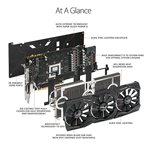 Image of ASUS ROG STRIX GeForce GTX 1080 TI 11GB VR Ready 5K HD Gaming Graphics Card (ROG-STRIX-GTX1080TI-11G-GAMING) (Renewed)