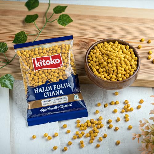 Image of Kitoko Haldi Roasted Salted Chana without Skin 200gm Pack of 2, Bhuna Chana