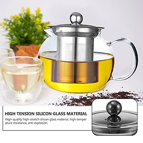 DOITOOL Bule de Chá De Vidro Com Infusor Amovível Fogão Chaleira Microondas Máquina de Lavar Louça S