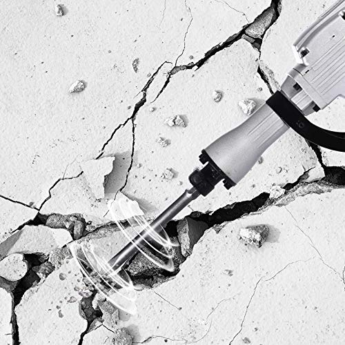 Catinbow 2700W Electric Demolition Jack Hammer 110V Heavy Duty Concrete Breaker Hammer 1900 BPM Jack Hammer Demolition Drills with Flat Chisel Bull Point Chisel