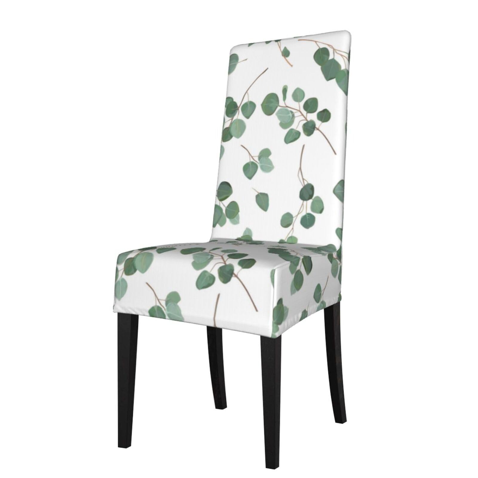LKYMOH Green Silver Dollar Eucalyptus, Chair Covers Stretch Chair Slipcovers for Dining Room, for Party Pet Protection Universal Fit Soft Polyester