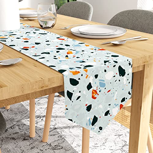 Encasa XO Table Runner for 4 to 6 Seater - Luxury Cotton - Twill Fabric Mercerised - Printed - Size 13