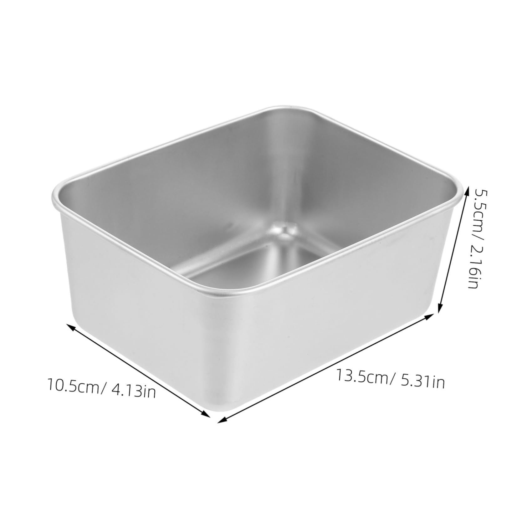 GRIRIW 6pcs Stainless Steel Square Baking Pans Non Stick Broiling Tray for Oven Cooking Thickened Flat Bottom Bakeware for Steaming and Serving for Tiramisu and Desserts