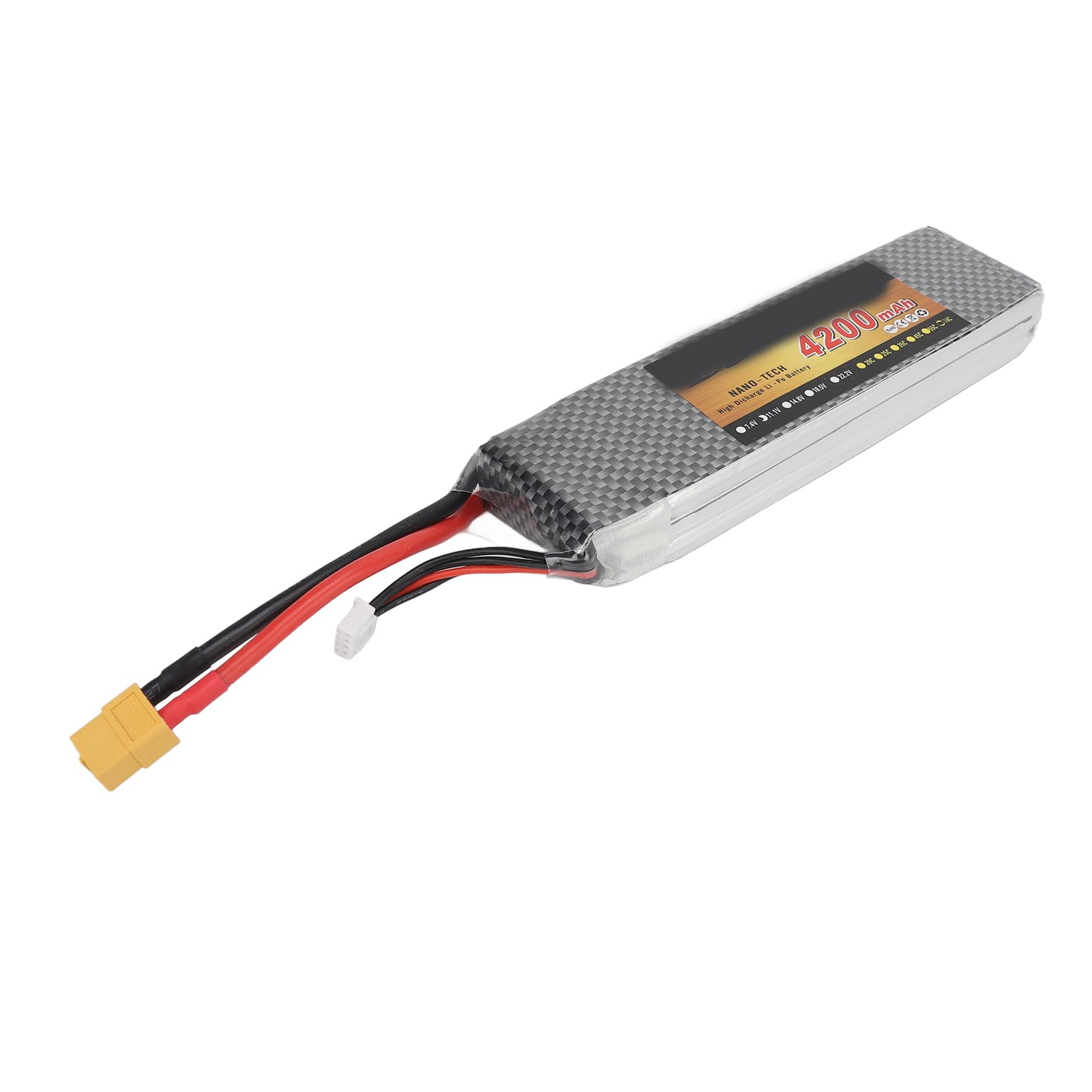 Batteria RC Lipo Batteria al litio professionale da 7,4 V 4200 mAh con spina XT60 per elicottero RC Quadcopter Drone RC modello di auto