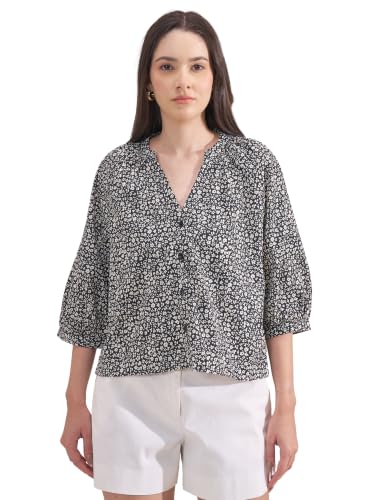 Image of Tokyo Talkies Women Tops for Woman|Women Oversized Fit Crop Top Shirt|Comfortable Premium Korean Button Down | Workwear Top for Office & Casual Outfit