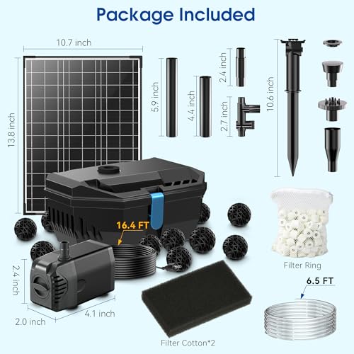 Filtro para estanque con bomba y fuente, kit multi-capa miniatura 4