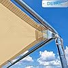 Patio Paradise 16' x 25' Sun Shade Cloth with Grommets Rectangle Shade Sail Canopy Pergola Cover with Straight Edge, UV Block Fabric for Backyard Deck Outdoor Activities, Sand #5