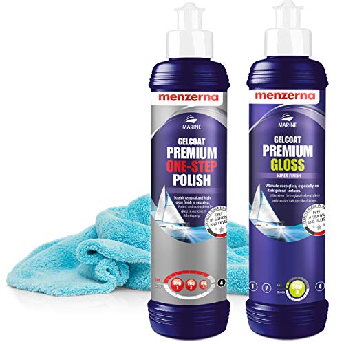 detailmate - Menzerna Premium Gelcoat Boots Politur Set Polish 250ml (One Step Polish + Gloss Set)