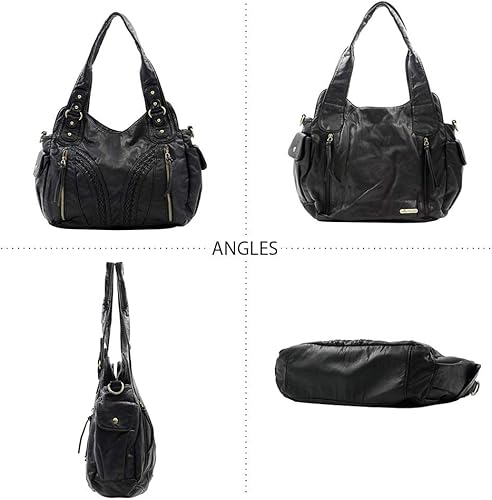 Miniatura 5 de Montana West Shoulder Bag Concealed Carry Purses and Handbags For Women Leather Crossbody Bags 010 Black, 010 Bronze, 010 Brown, 010 C Apricot, 010