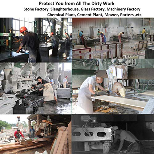 Rubber Gardening Apron Waterproof Apron Chemical Oil Resistant for Dishwashing ,Cleaning, Butcher, Dog Grooming (Dark Grey White) - Image 6