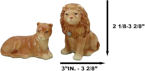 Miniatura 2 de Ebros Gift Safari Pride King Lion and Lioness - Juego de figuras coleccionables de cerámica de 3 pulgadas de largo, sabana gigante, gatos, reino