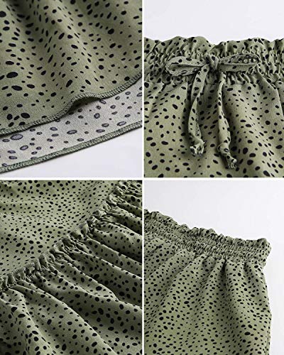 Alelly Women's Summer Cute High Waist Ruffle Skirt Floral Print Swing Beach Mini Skirt - Image 6