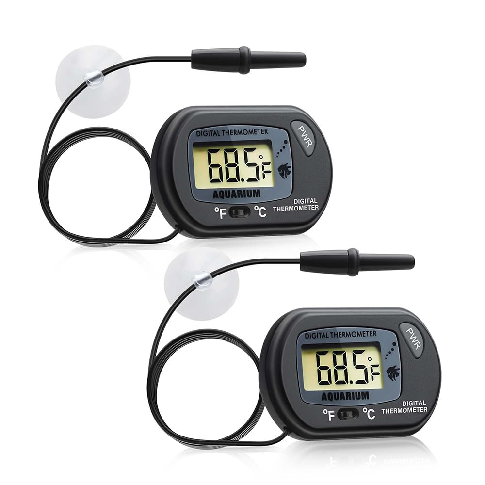 Novique Digital Aquarium Thermometer with Large LCD Display