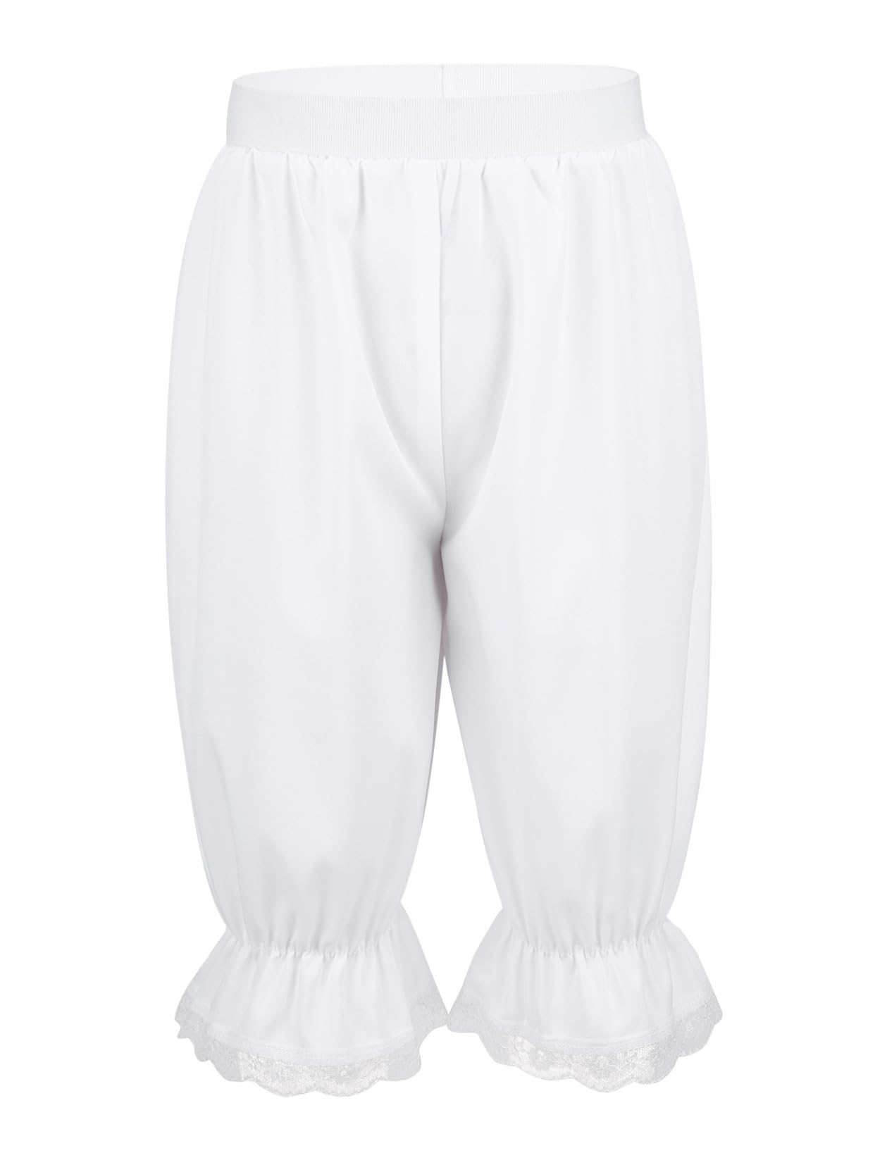 Kinder Mädchen Elastische viktorianische Pumphosen Retro-Kostüme Locker sitzende Spitzenbesatz-Bloomer Schulkleidung