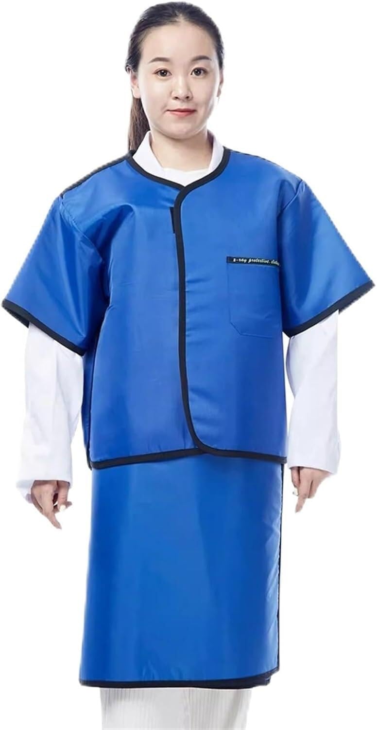 KomNWF LXXW X-ray Shield Lead Suit X-ray Protective Lead Vest, Adult neutral Lead Gown for Dentist, Lead apron radiation shielding lead clothing X-ray protective lead Vest(0.5 Mmpb,90x60cm)